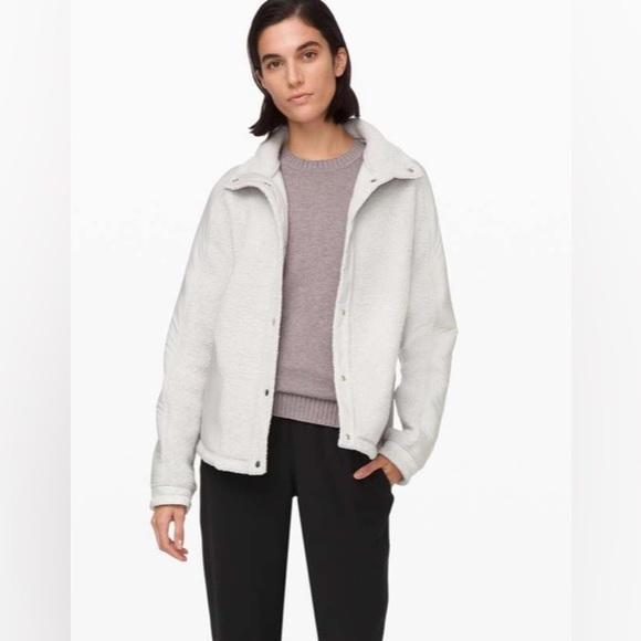 Lululemon Go Cozy Jacket Heathered Ceramic size 4 - Picture 3 of 14